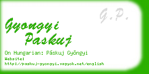 gyongyi paskuj business card